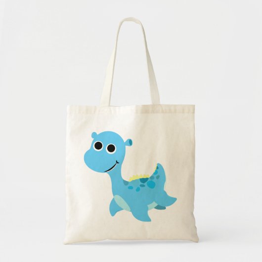 Schattig Blauwe Nessie Tote Bag (Voorkant)