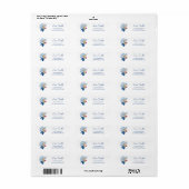Schattig Blauwe Zeemeermin Bal Retouradres Etiket (Full Sheet)