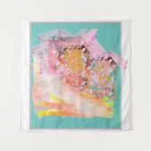 schattig blauwgroen blauw wandkleed (Voorkant (horizontaal))