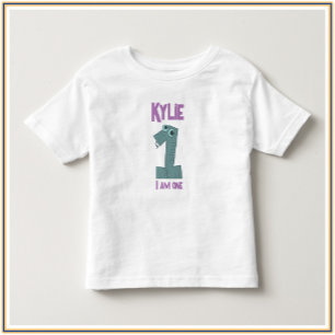 Schattig Blauwgroen en Paars ben ik één Kinder Shirts