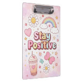 Schattig Blijf Positief Klembord – Pastel Esthetie (Rechts)