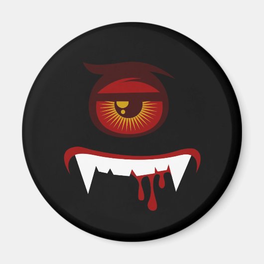 Schattig bloed monster gezicht magneet (Voorkant)