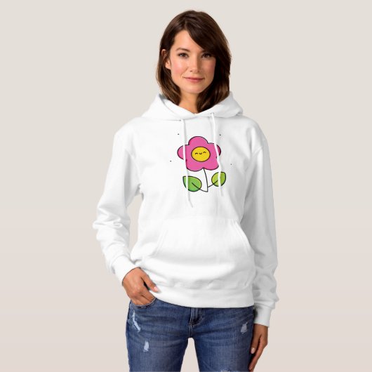 Schattig bloem hoodie (Voorkant volledig)