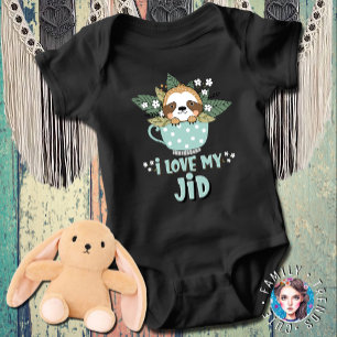 Schattig Bloem Kawaii Wasbeer Ik Hou Van Mijn Jid Romper