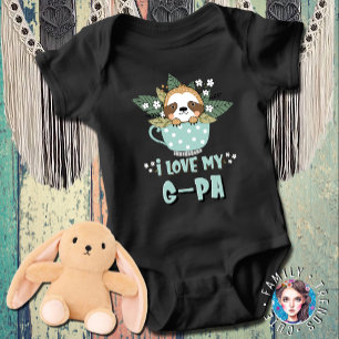 Schattig Bloem Kawaii Wasbeer Ik Hou Van Mijn Opa Romper