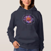 Schattig Bloem Paars Roze Blauw Madeliefje Vrouwen Hoodie (Voorkant)