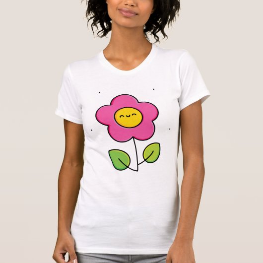 Schattig bloem t-shirt (Voorkant)