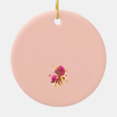 Schattig bloem unicorn keramisch ornament (Achterkant)