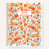 Schattig Bloemen Back-to-School Notitieboek met on (Voorkant)
