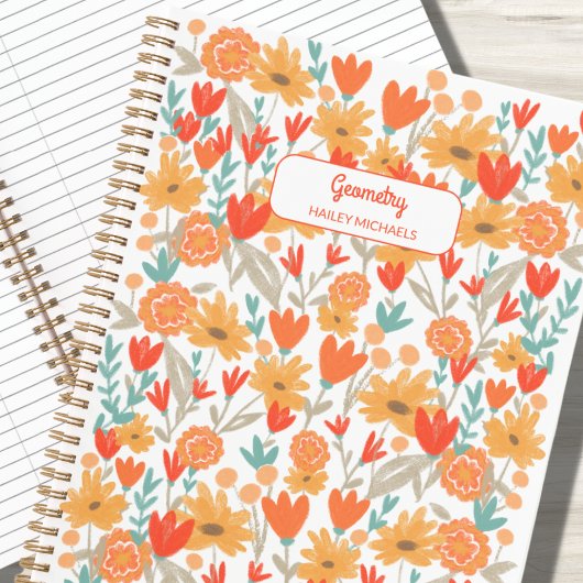 Schattig Bloemen Back-to-School Notitieboek met on