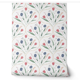 schattig bloemen patroon behang