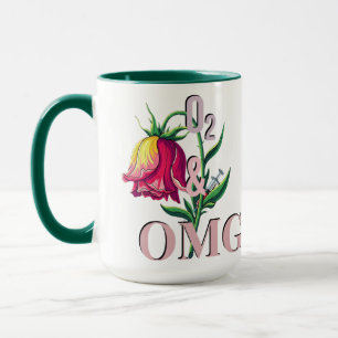 Schattig Bloemendesign met Donkere Humor - 02 & OM Mok