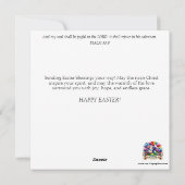 Schattig Bloemenkroonlam Christelijk Pasen Feestdagenkaart (Achterkant)