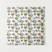 Schattig bloemenpatroon wandkleed (Voorkant (horizontaal))