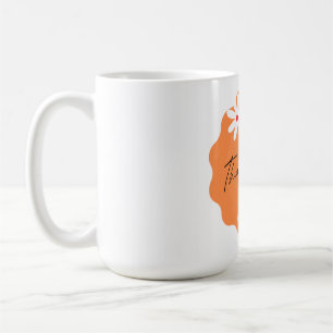 Schattig Bloemig Bedankt Retro Oranje Esthetisch B Koffiemok