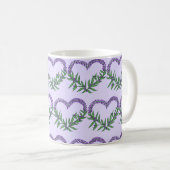 Schattig Bloemig Lavendel Hart  Koffiemok (Voorkant rechts)