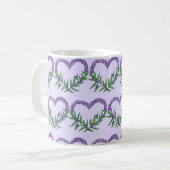 Schattig Bloemig Lavendel Hart  Koffiemok (Voorkant links)