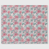 Schattig Bloemig Pastel Cadeaupapier (Vlak)