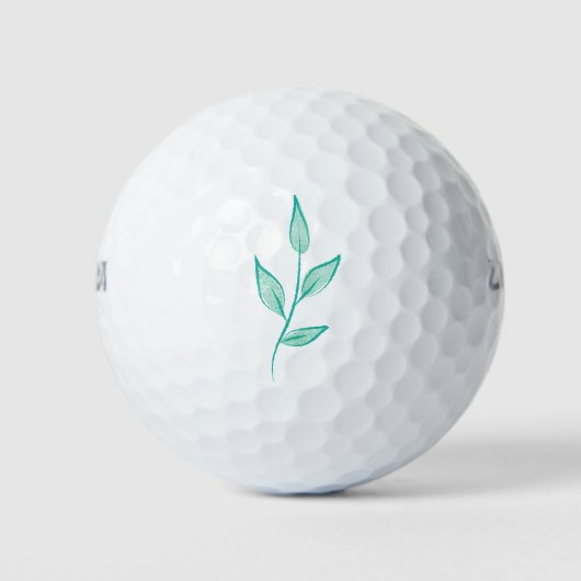 Schattig bloemmotief achtergrond golfballen (Voorkant)