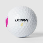 Schattig bloemmotief achtergrond golfballen (Logo)