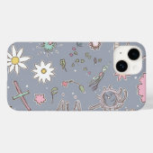 schattig bloemmotief iPhone case (Achterkant (horizontaal))