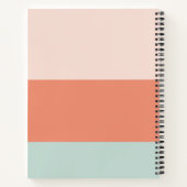 Schattig bloemmotief roze monogram notitieboek (Achterkant)
