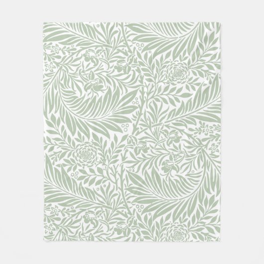 Schattig bloempatroon pastel botanisch wit fleece deken (Voorkant)