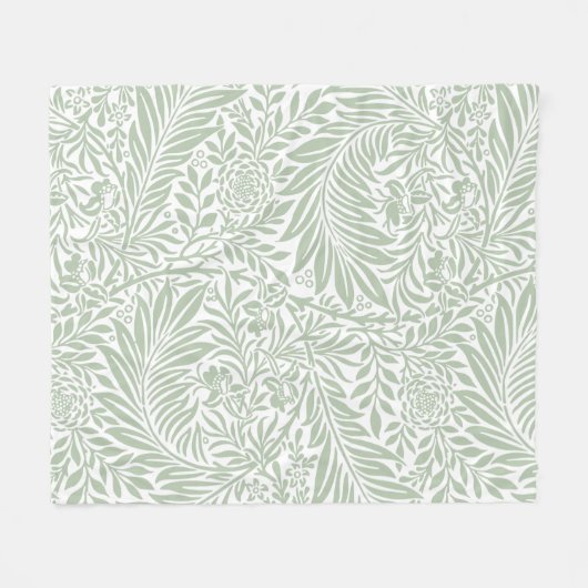 Schattig bloempatroon pastel botanisch wit fleece deken (Voorkant (Horizontaal))