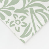 Schattig bloempatroon pastel botanisch wit fleece deken (Hoek)
