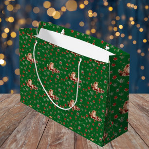 Schattig Bloemstuk Kerstmis Eenhoorn Meisje Groen Groot Cadeauzakje
