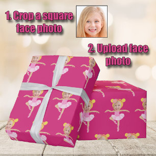 Schattig Blond Ballerina Meisje Aangepaste Kindere Cadeaupapier