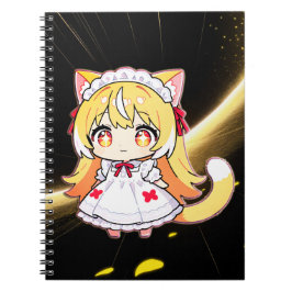 Schattig Blond Chibi Katgirl - Midi Jurk Notitieboek