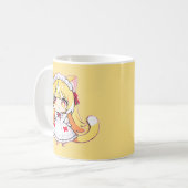 Schattig Blond Chibi Neko - Midi Jurk Koffiemok (Voorkant links)
