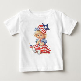 SCHATTIG BLOND HAARPATRIOTTISCH BABY MEISJE