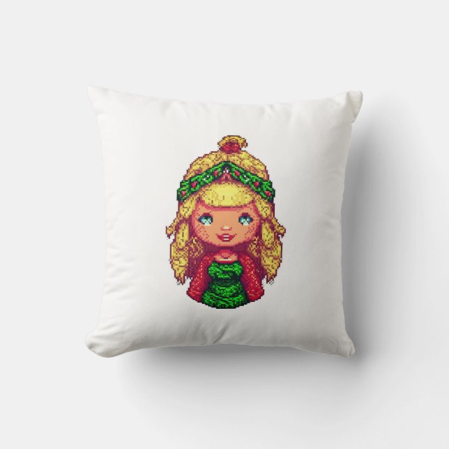 Schattig blond meisje kussen (Voorkant)