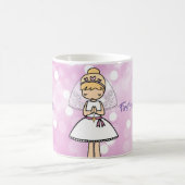 Schattig blond meisje van de eerste Heilige Commun Koffiemok (Center)