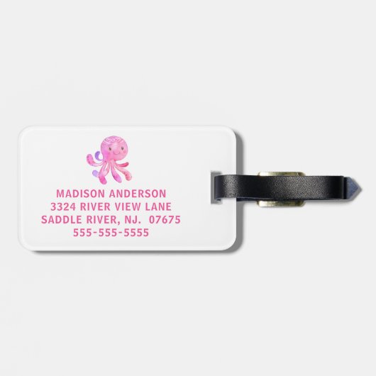 Schattig blond zeemeermin meisjes Bagagelabel (Achterkant horizontaal)