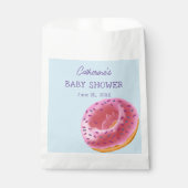 Schattig Blue Donut Baby shower Bedankzakje (Voorkant)