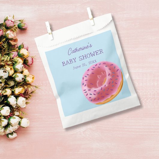 Schattig Blue Donut Baby shower Bedankzakje