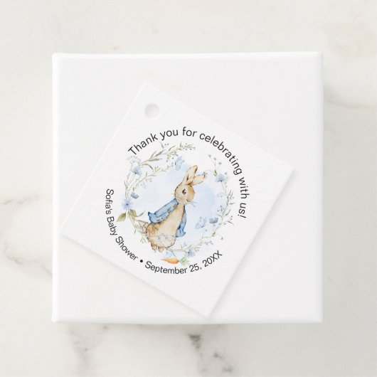 Schattig Blue Peter Rabbit Bedankjes Labels (In situ)