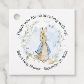 Schattig Blue Peter Rabbit Bedankjes Labels (Voorkant)