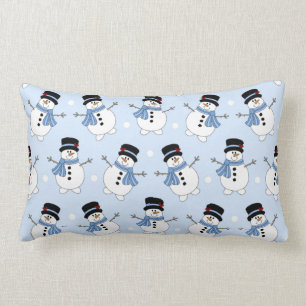 Schattig Blue Snowman Pillow Kussen