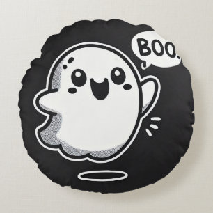 👻✨ Schattig Boe Geestje Knus Griezelige Sfeer Rond Kussen