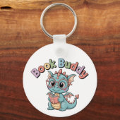 Schattig Boek Buddy Lezend Draak Sleutelhanger (Achterkant)