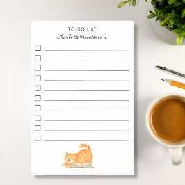 Schattig Boek Lieverdje Oranje Kat Takenlijst Post-it® Notes