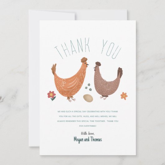 Schattig Boerderij Baby shower dank u Bedankkaart (Voorkant)