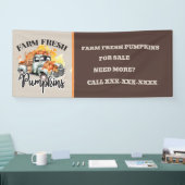 schattig Boerderij Fresh Pumpkin leveranciers teks Spandoek (Beurs)