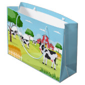 schattig boerderij land voeg tekst toe groot cadeauzakje (Achterkant Gekanteld)