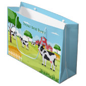schattig boerderij land voeg tekst toe groot cadeauzakje (Voorkant Gekanteld)