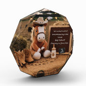 Schattig boerderij thema zwangerschapsaankondiging fotoblokken (Links)